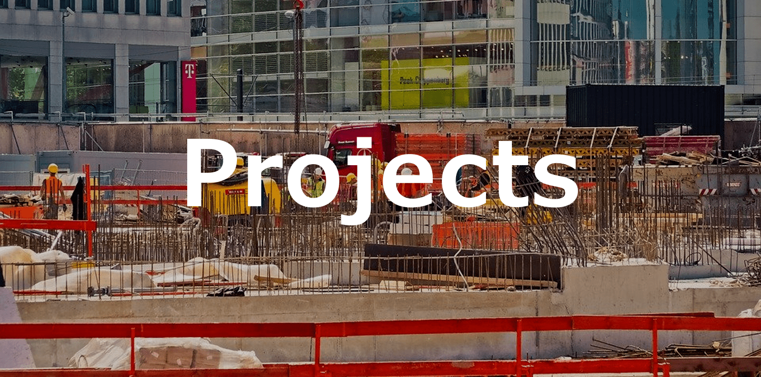 Construction site with text Civil Engineering and Surveying Projects
